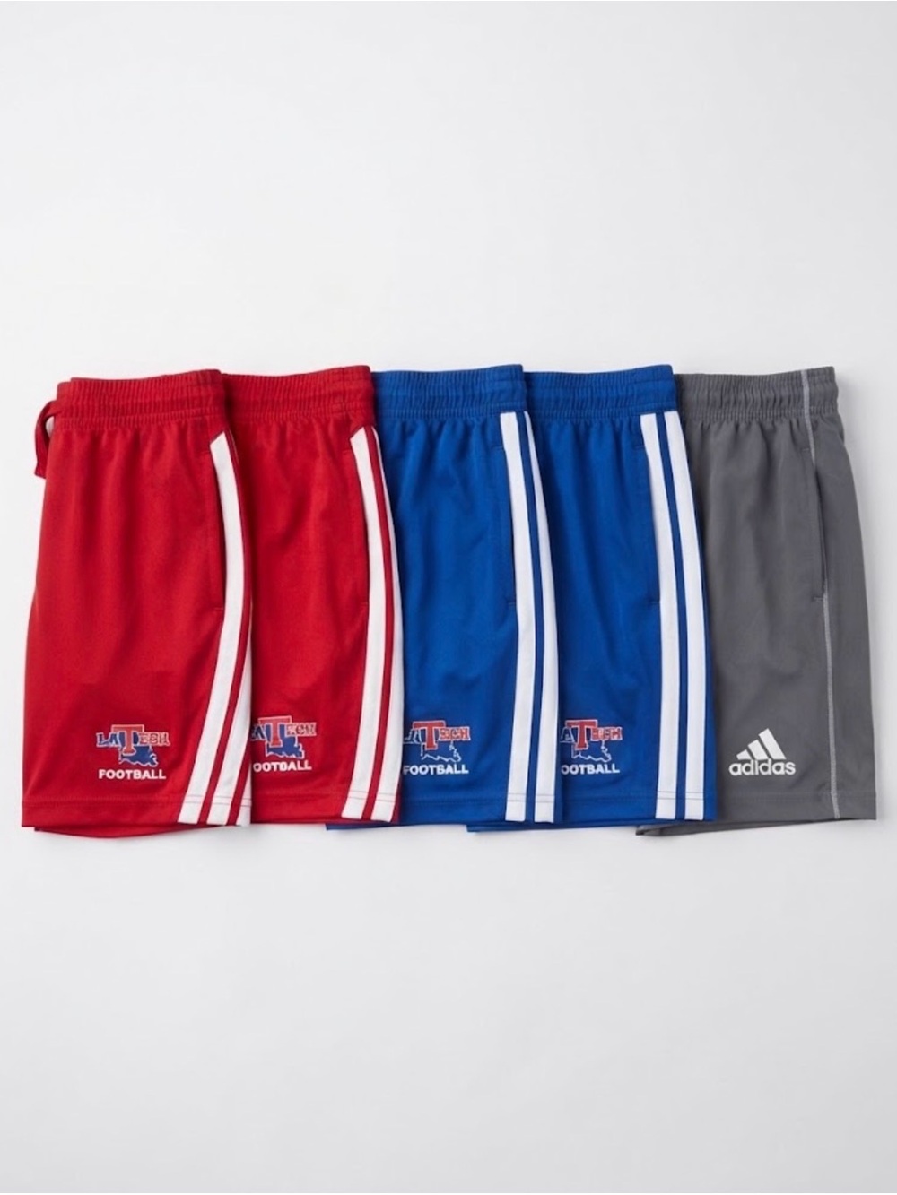 New! Lot of 5 Adidas La Tech Football Shorts Men's Size Large XL Red Blue Gray
